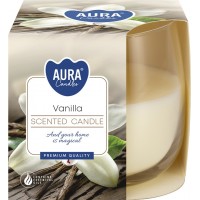 Свеча ароматическая в стекле Bispol Ваниль 7 см sn71-67