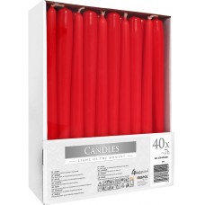 Свеча красная коническая Bispol 24,5 см 40 шт (s30-40-030)