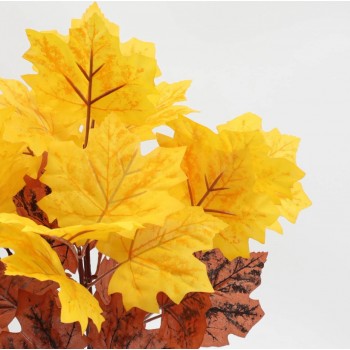 Ветка искусственный осенний кленовый лист 39 см.