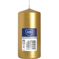 Свічка циліндр золотиста 10 см (sw50/100-213)