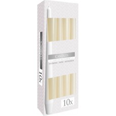 Свеча коническая кремовая Bispol 24,5 см 10 шт (s30-011)
