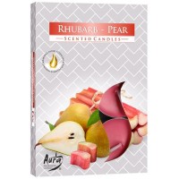 Свічка чайна ароматизована Bispol Груша-ревінь 1.5 см 6 шт (p15-317)