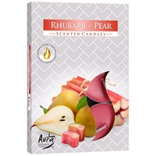 Свеча чайная ароматизированная Bispol Груша-ревень 1.5 см 6 шт (p15-317)