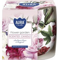 Свеча ароматическая в стекле Bispol цветочный сад 7 см (sn71s-58)