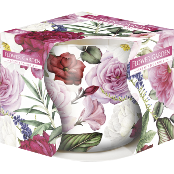 Свеча ароматическая в стекле Bispol цветочный сад 7 см (sn71s-58)