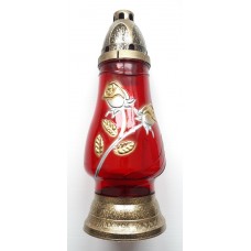 Лампадка в стекле красная 29 см (636-030)