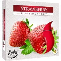 Свеча чайная ароматизированная Bispol Клубника 2.4 см 4 шт (р40-73)