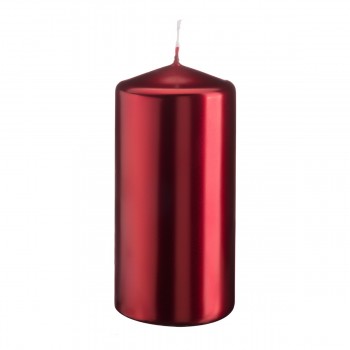 Свічка циліндр червоний металік 10 см (sw50/100-230)