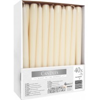 Свеча коническая кремовая Bispol 40 шт 24,5 см (s30-40-011)