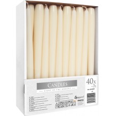 Свеча коническая кремовая Bispol 40 шт 24,5 см (s30-40-011)
