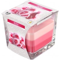 Свеча ароматизированная трехцветная Bispol Роза 8 см (snk80-78)