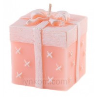 Свічка подарунок 8 см Колір персиковий