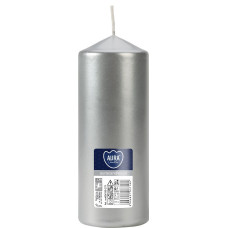 Свічка циліндр срібляста 15 см (sw60/150-271)