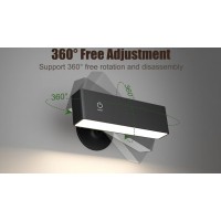 LED лампа на магните с аккумулятором и пультом чёрная