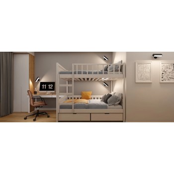 LED лампа на магніті з акумулятором та пультом чорна