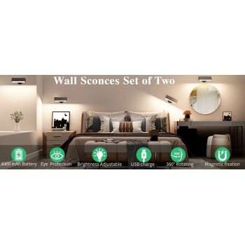 LED лампа на магніті з акумулятором та пультом чорна