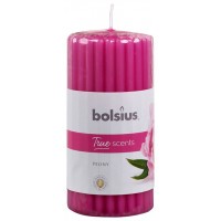 Свічка ароматична ребриста півонія Bolsius 6х12 см 60/120-113 TS PEO