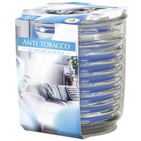 Аромасвеча в фактурном стекле Bispol антитабак 8 см (snw80-1-69)