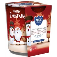 Свічка ароматизована в склі З Різдвом 7,8 см (sn72s-09)