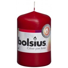 Свеча цилиндр бордовая bolsius 8 см (50/80-036Б)