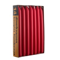 Свічка столова червона Inicio 20 см 14 шт (s1-14-030)