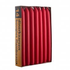 Свеча столовая красная Inicio 20 см 14 шт (s1-14-030)