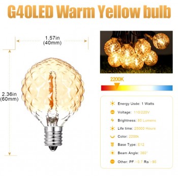 Гирлянда водонепроницаемая Diamond 7,6 м 10 ламп 220V