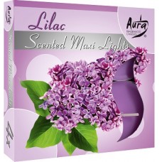 Свеча чайная ароматизированная Bispol Сирень 2.35 см 4 шт (р40-38)