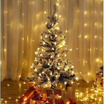 Светодиодная гирлянда звезда 1,5 м 10 led на батарейках