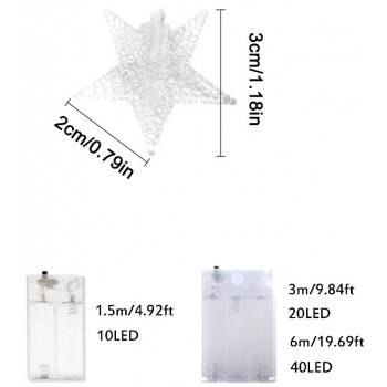 Светодиодная гирлянда звезда 1,5 м 10 led на батарейках