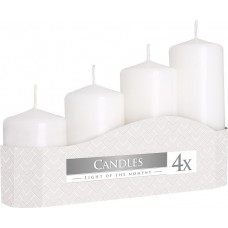 Свеча цилиндр белая Bispol 4 шт (sw50/4-090)