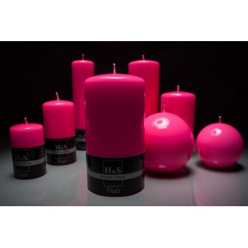 Свеча розовая цилиндр 70х130 мм