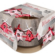 Свеча ароматическая в стекле Bispol Зимняя звезда 7 см sn71s-13