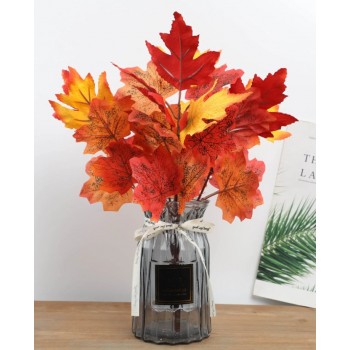 Ветка искусственный осенний кленовый лист 39 см.