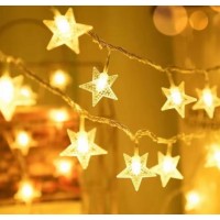 Светодиодная гирлянда звезда 1,5 м 10 led на батарейках