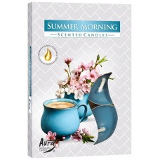 Свеча чайная ароматизированная Bispol Летнее утро 1.5 см 6 шт (p15-252)