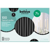 Свічка чорна конічна Bolsius Professional 24.5 см 100 шт (s30-100-095Б)