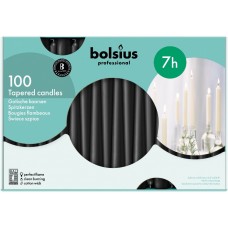 Свеча черная коническая Bolsius Professional 24.5 см 100 шт (s30-100-095Б)