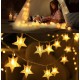 Светодиодная гирлянда звезда 1,5 м 10 led на батарейках