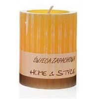 Аромасвічка фактурна манго-пава 8х15 см 80х150 мм.