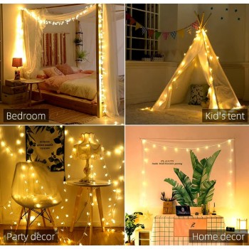 Светодиодная гирлянда звезда 1,5 м 10 led на батарейках