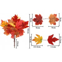 Ветка искусственный осенний кленовый лист 39 см.