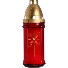 Лампадка красная в стекле 3 дня 22 см (3004)