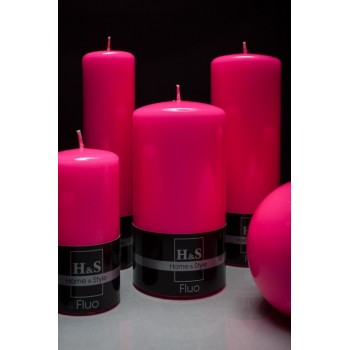 Свеча розовая цилиндр 70х130 мм