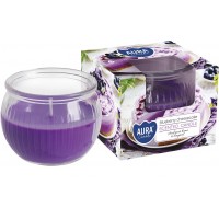 Свеча ароматическая в стекле чизкейк с черникой Bispol (sn69-357)