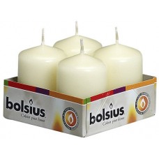 Свеча цилиндр кремовая bolsius 4х6 см 4 шт (40/60-011Б)