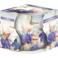 Свеча ароматическая в стекле Bispol Летнее утро 7 см (sn71s-34)