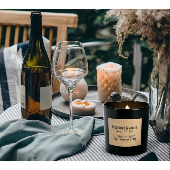 Аромасвічка кедрове дерево та ваніль 10 см (100-81)