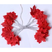 Светодиодная гирлянда кленовый лист на батарейках 4,5 м 30 led