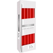 Свеча коническая красная Bispol 24,5 см 10 шт (s30-030)